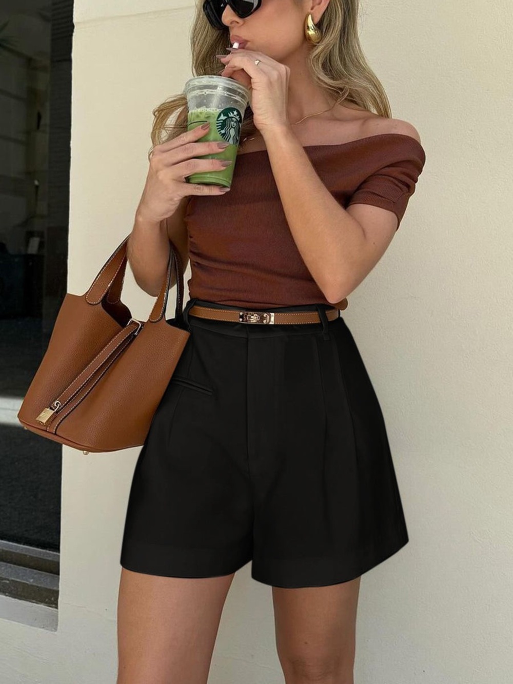 Commense Mid-Waist Shorts Without Belt